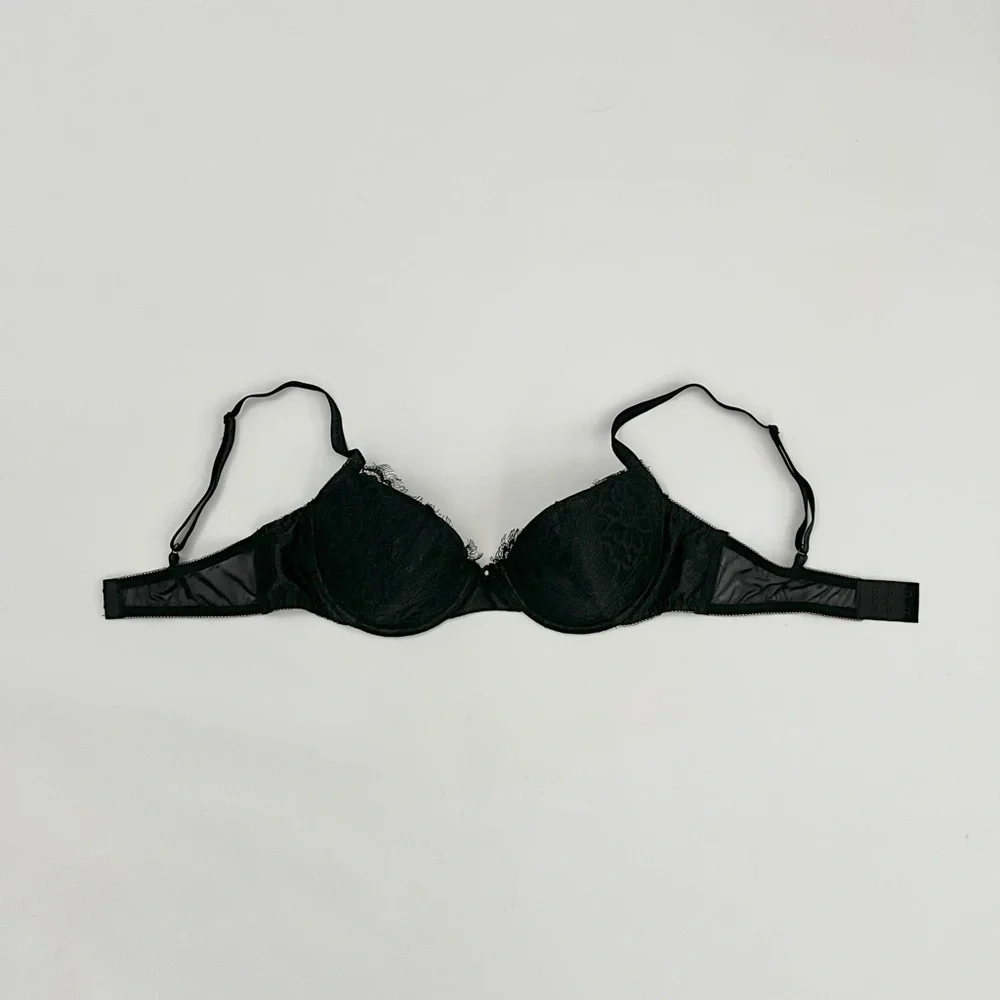 frederick’s | sheer floral lace underwire lined intimate lingerie set | sz 34b - Picture 7 of 7